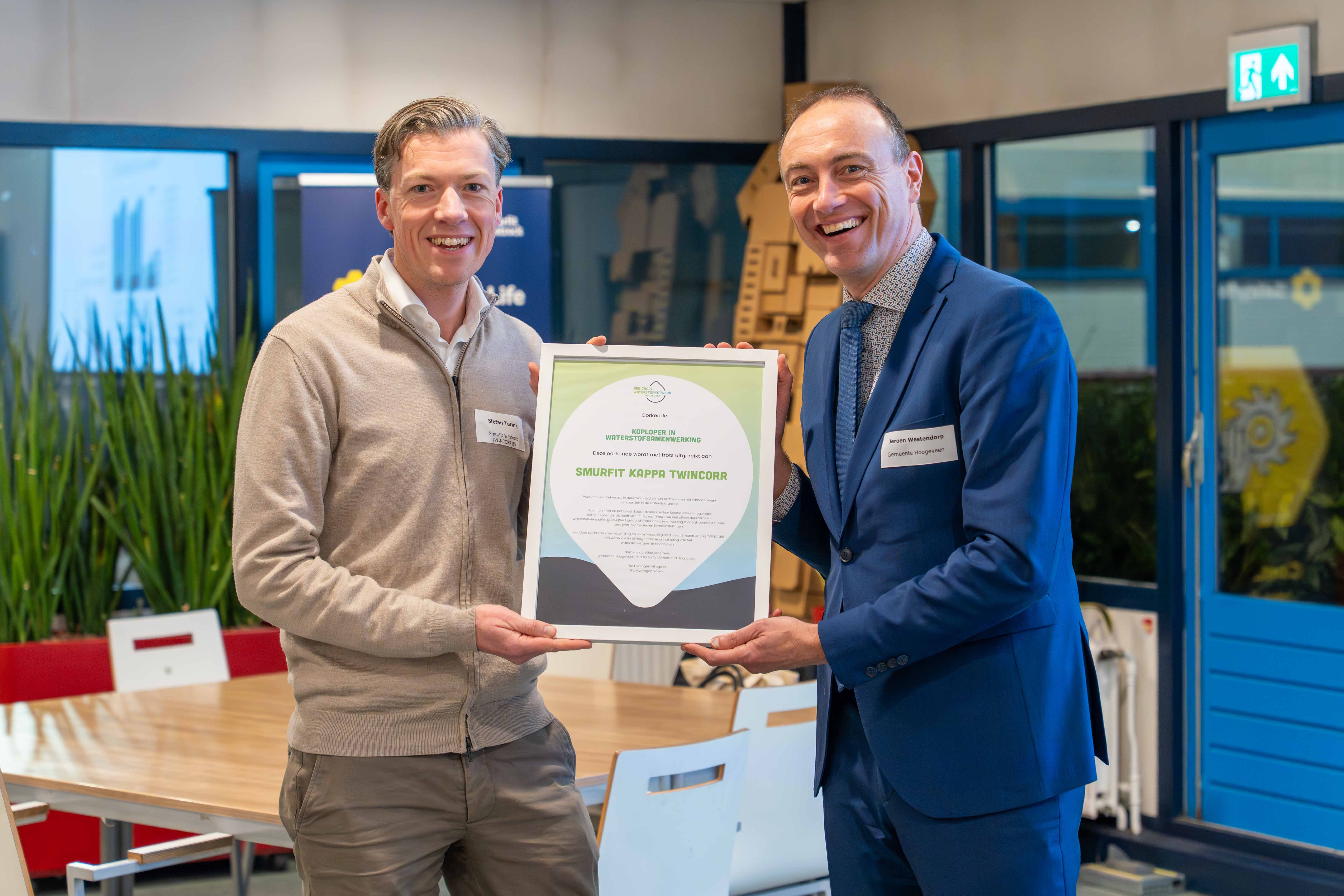 Overhandiging oorkonde koplopers